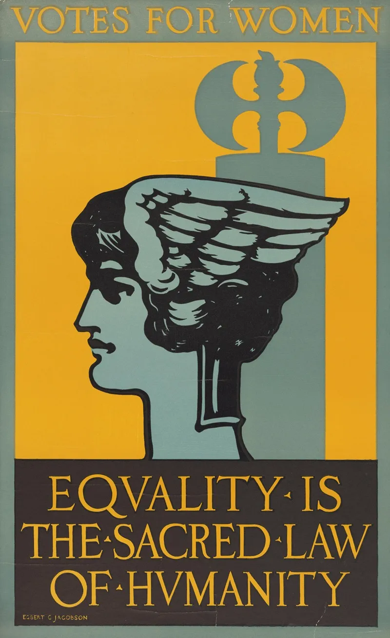 Votes For Women Equality Is The Sacred Law Of Humanity Wall Art by Egbert Jacobson - High-Resolution Digital Print