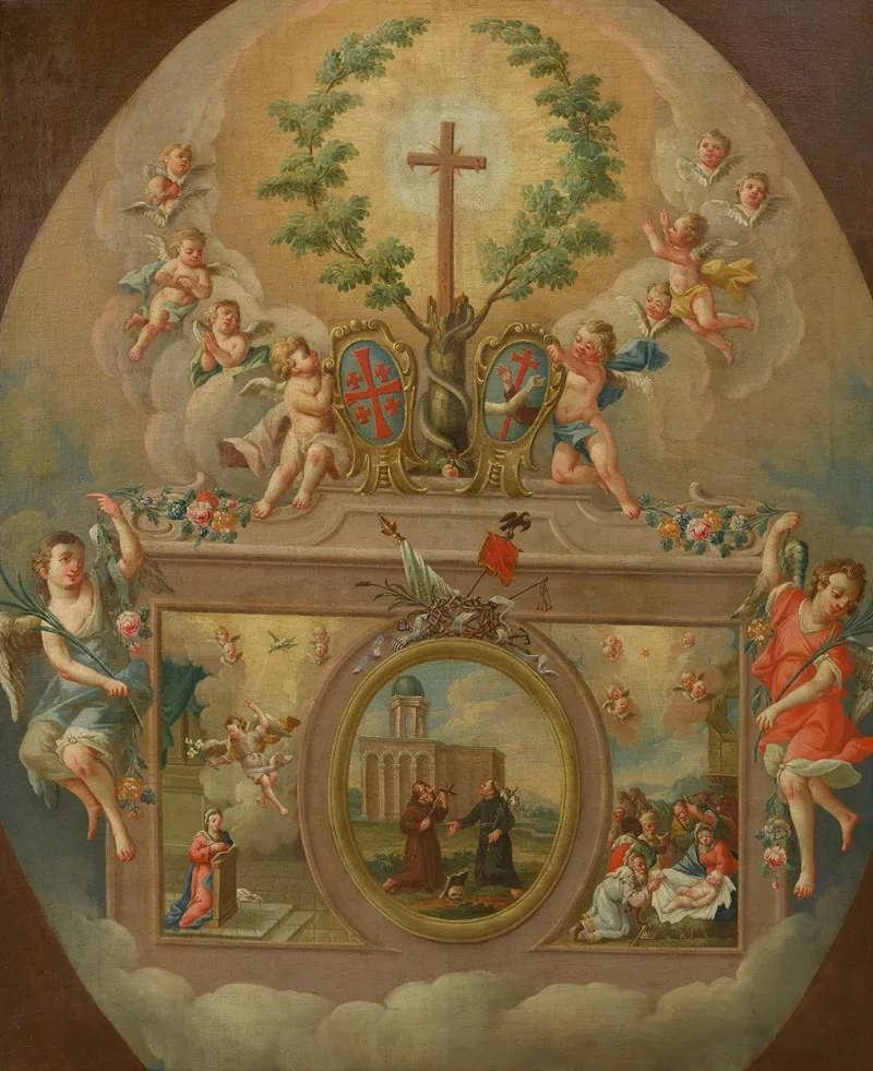 Votivbild Einer Religiosen Bruderschaft Franz Xaver Bruderschaft Aus Der Lichtenthaler Kirche Wien Ix
