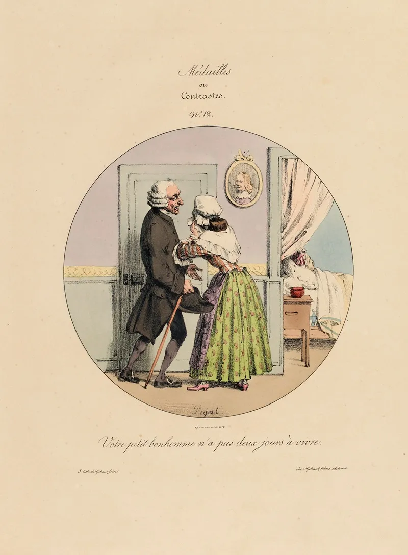 Votre Petit Bonhomme Na Pas Deux Jours A Vivre Wall Art by Edmé Jean Pigal - High-Resolution Digital Print