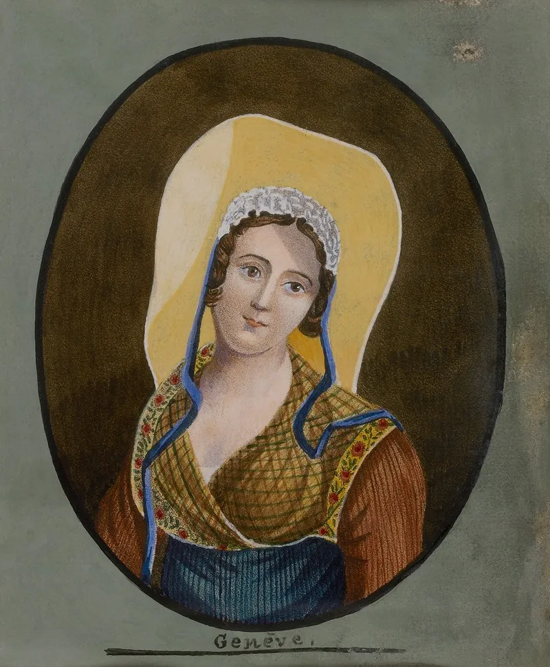 Vrouw In Zwitserse Klederdracht