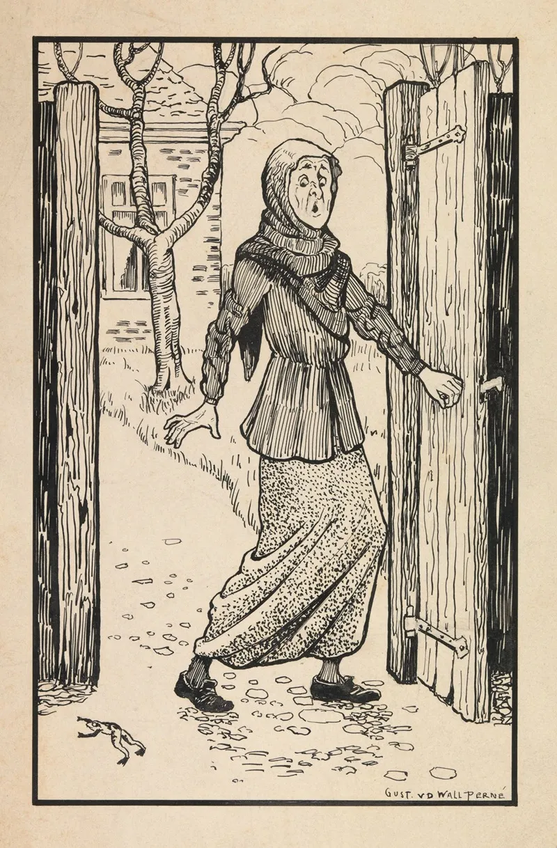 Vrouw Schrikt Van Een Kikker