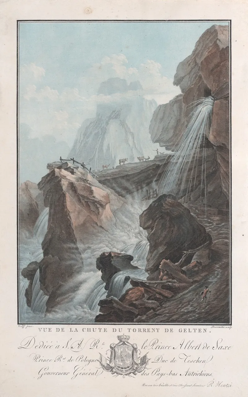 Vue De La Chute Du Torrent De Gelten