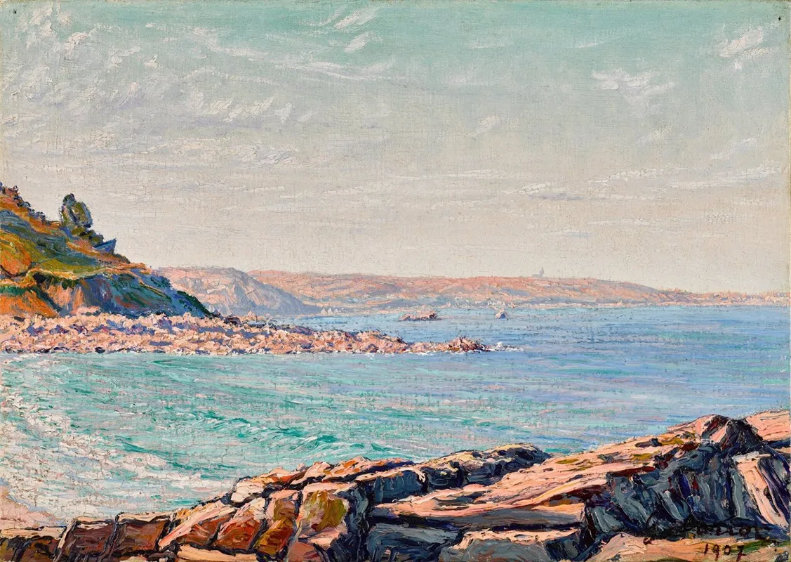 Vue De La Mer Pres De Perros Guirec