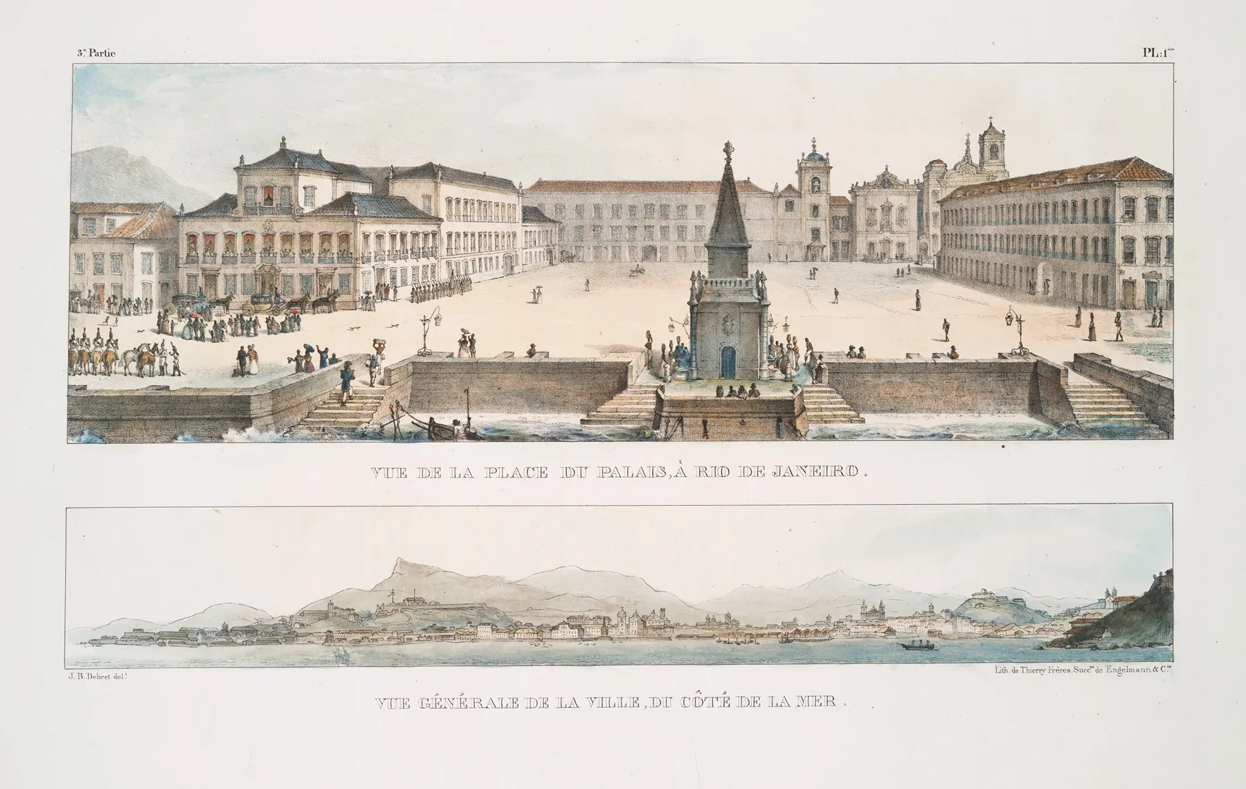 Vue De La Place Du Palais A Rio De Janeiro Vue Generale De La Ville Du Cote De La Mer