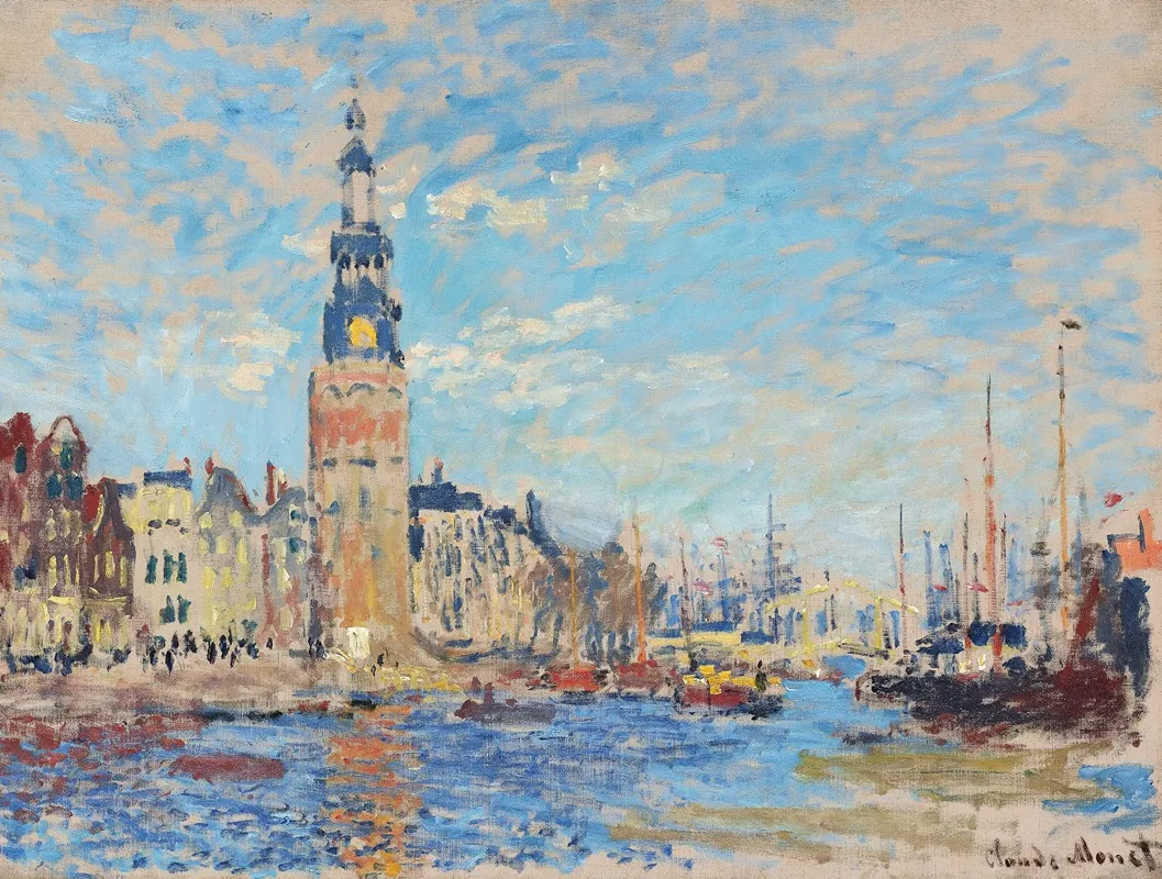 Vue De La Tour Montalban Amsterdam Wall Art by Claude Monet - High-Resolution Digital Print