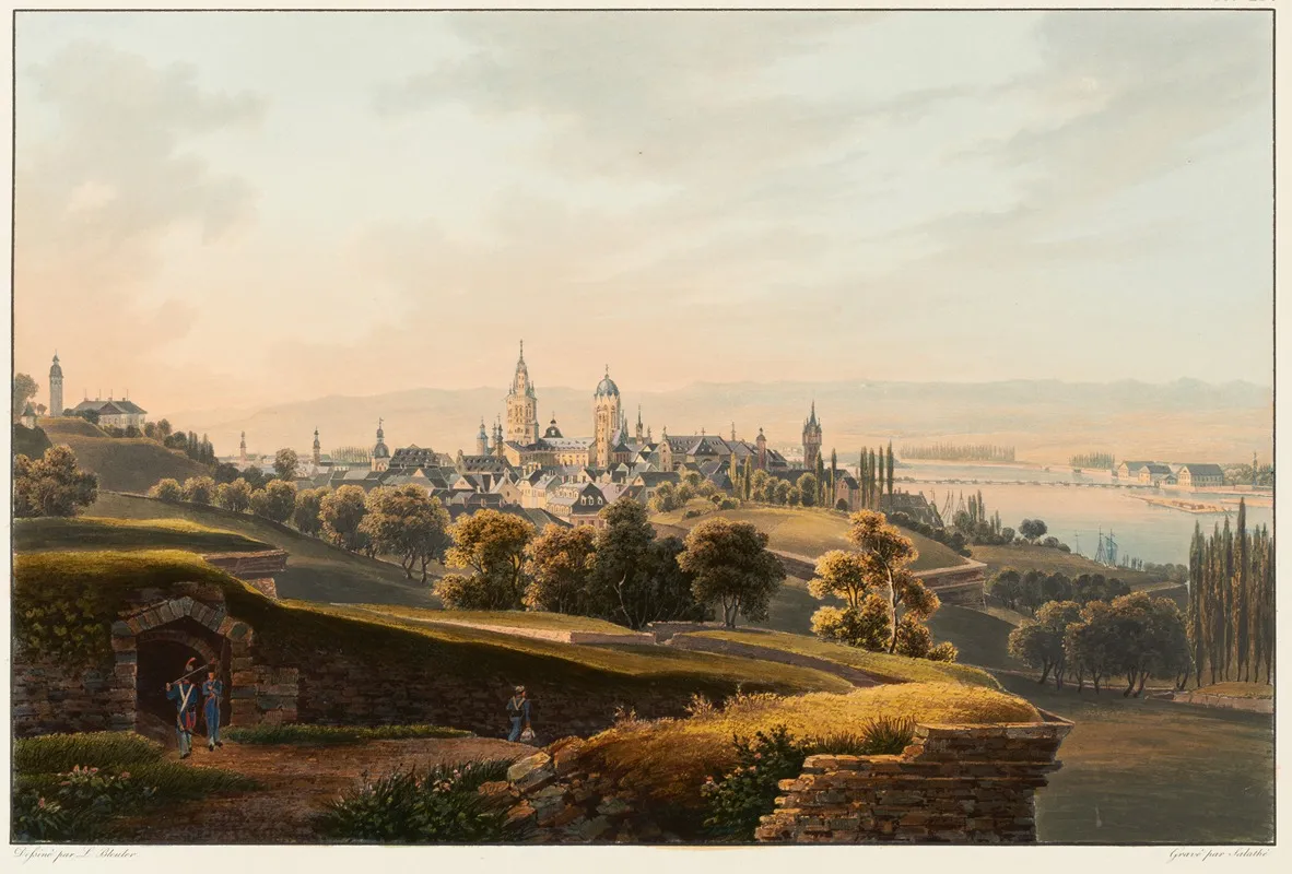 Vue De La Ville De Mayence Et De Ses Environs