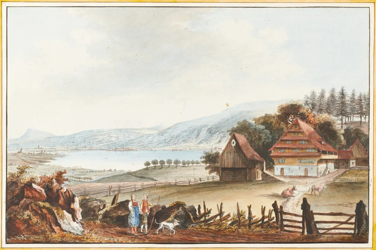 Vue De Lac De Zug Pres De Buonas Dans Le Canton De Zug