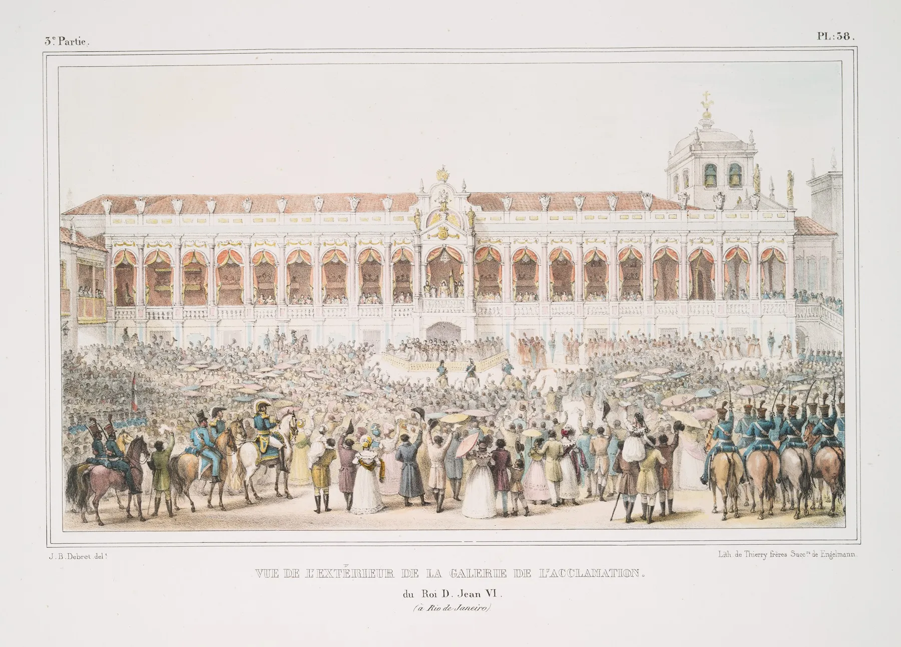 Vue De Lexteriere De La Galerie De Lacclamation Du Roi D Jean Vi A Rio De Janeiro