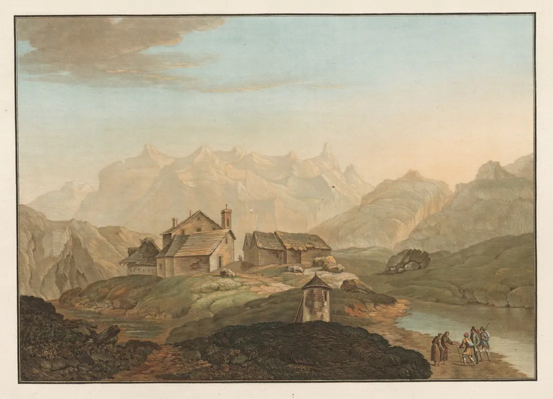 Vue De Lhospice De La Chapelle Des Capucins Au Haut Du Mont St Gothard