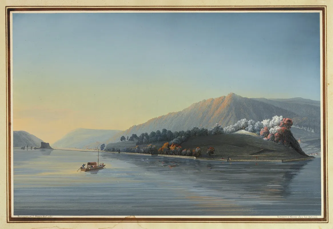 Vue De Lisle De St Pierre Sur Le Lac De Bienne 5 Wall Art by Johann Joseph Hartmann - High-Resolution Digital Print