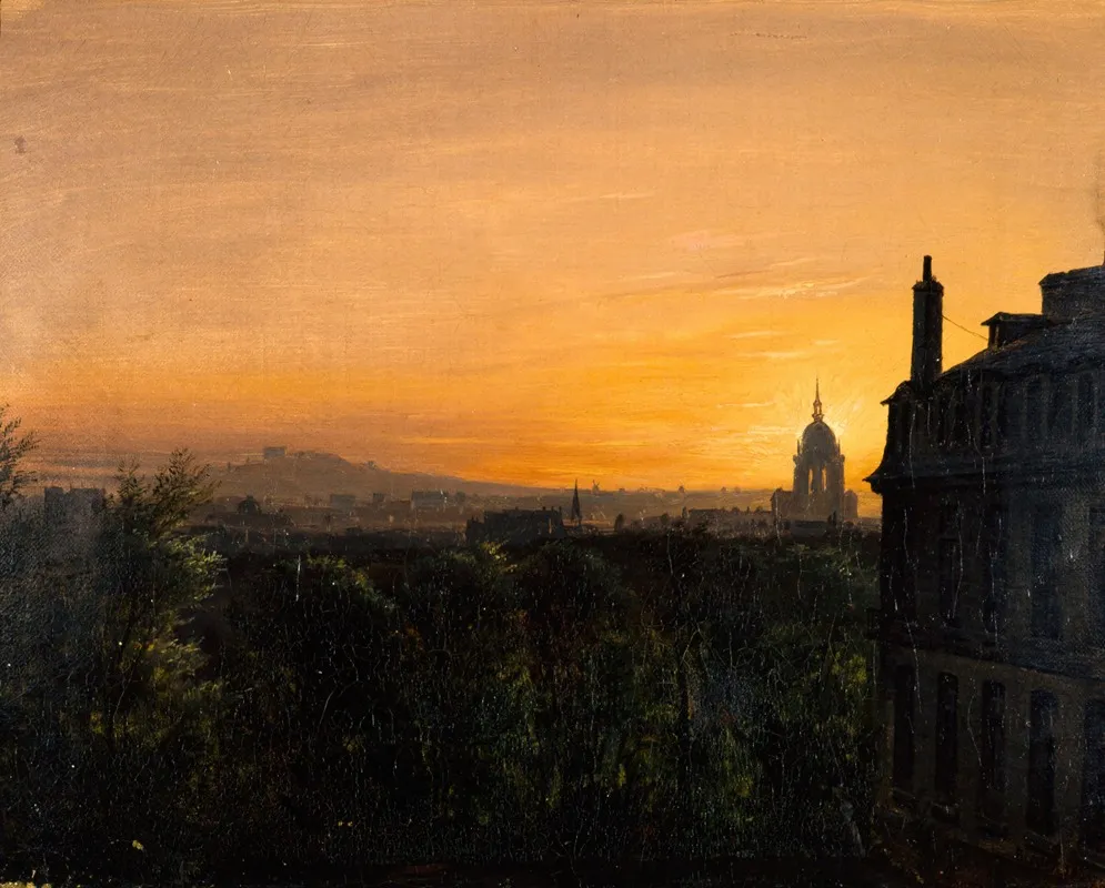 Vue De Paris Prise De Montparnasse Wall Art by François-Edme Ricois - High-Resolution Digital Print