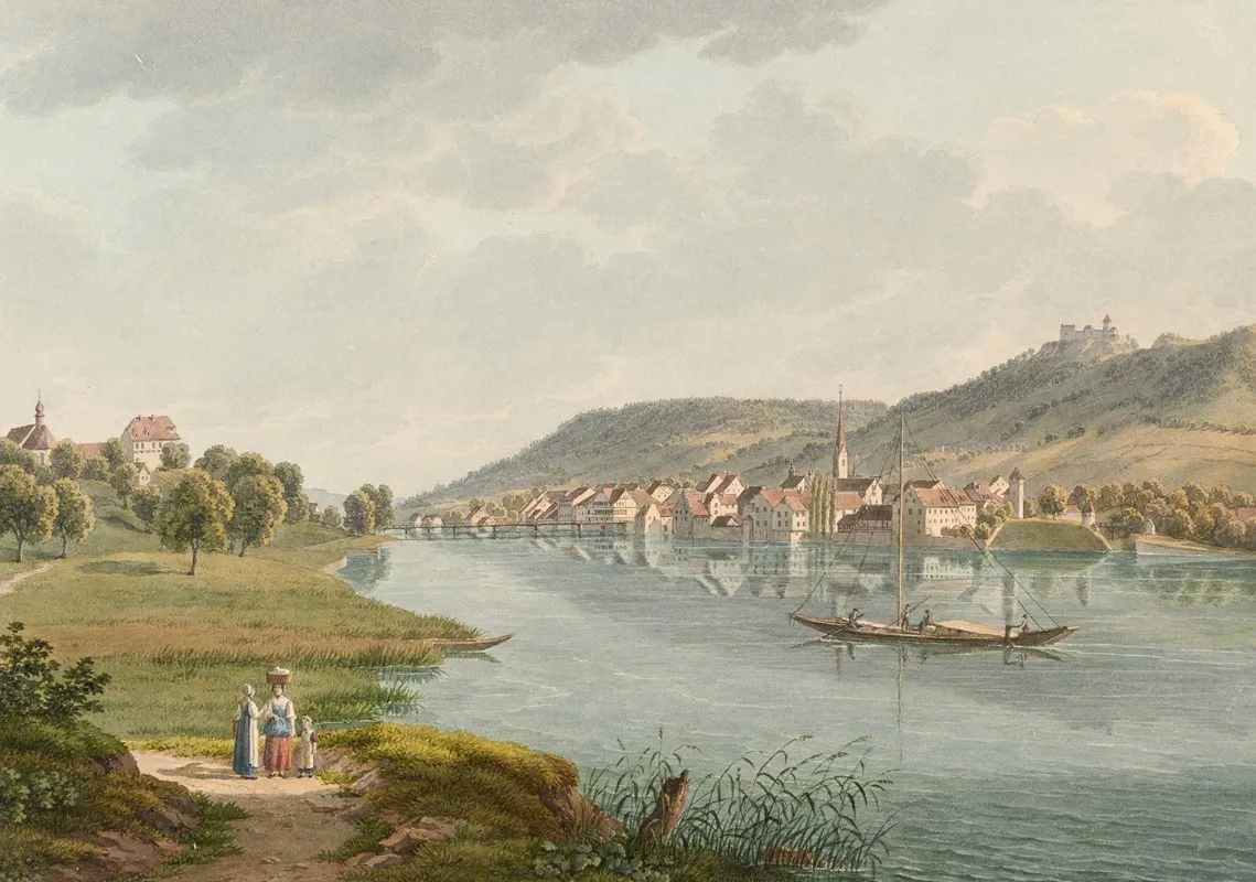 Vue De Stein Wall Art by Johann Heinrich Luttringhausen - High-Resolution Digital Print