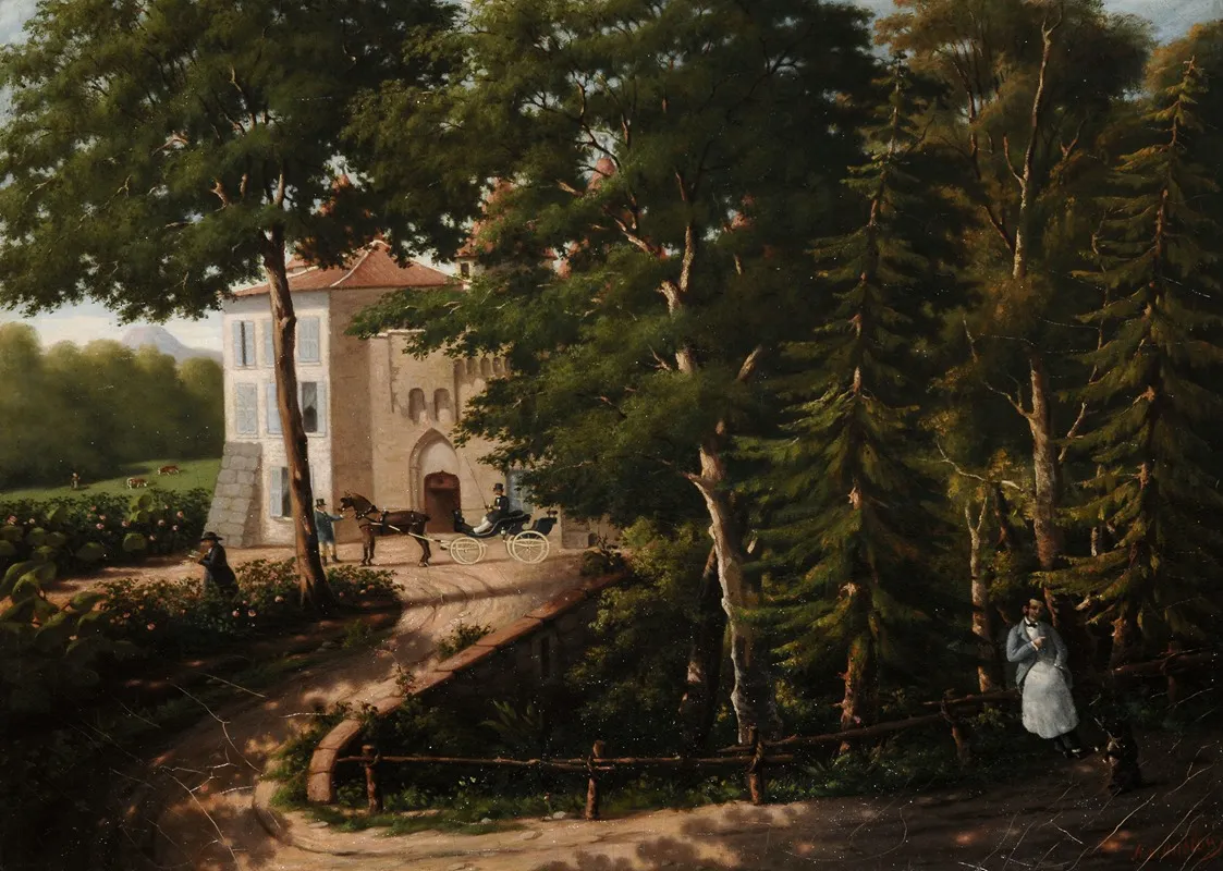 Vue Du Chateau Daulteribe Wall Art by Arthur Onslow - High-Resolution Digital Print