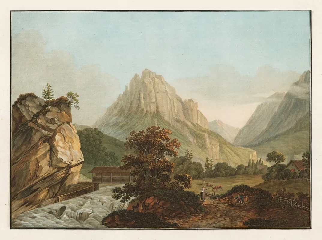 Vue Du Fond De La Vallee Du Hasly Canton De Berne