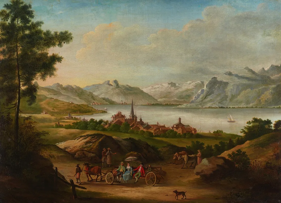 Vue Du Fond Du Lac De Geneve Prise Au Dessus De Cucille Wall Art by Alexis Nicolas Pérignon - High-Resolution Digital Print