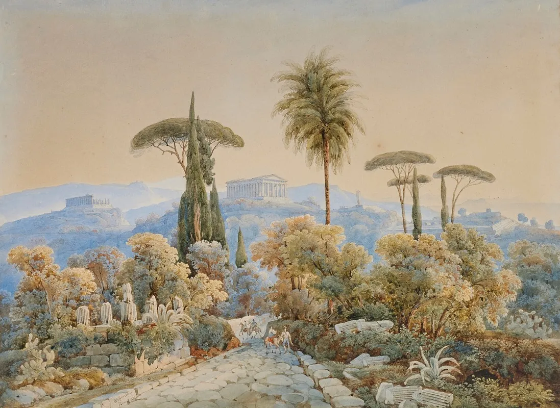 Vue Du Forum Romain Wall Art by Johann Jakob Wolfensberger - High-Resolution Digital Print