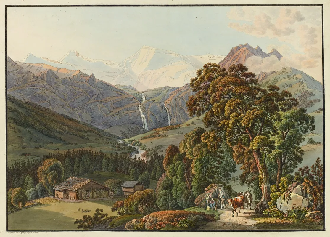 Vue Du Glacier Lengstle Wall Art by Karl Ludwig Zehender - High-Resolution Digital Print
