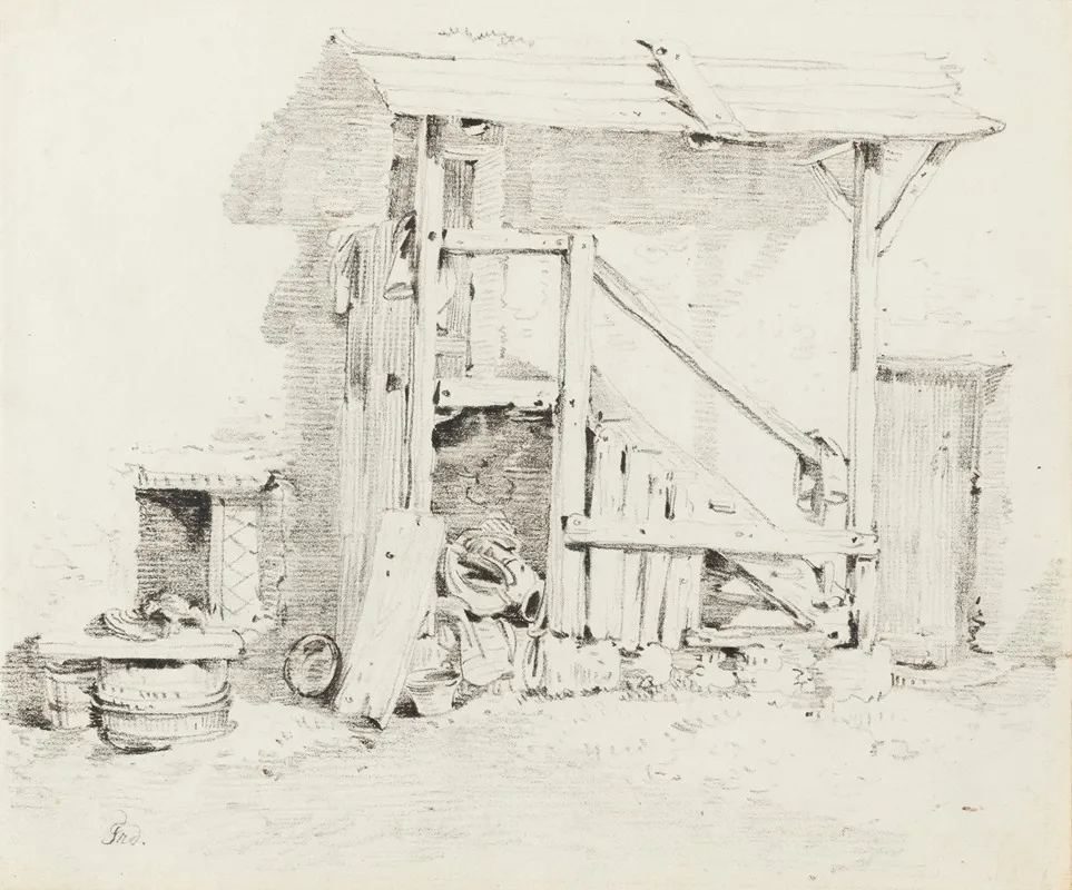 Vue Dun Escalier Pour Entrer Dans Une Maison A La Campagne Wall Art by Sigmund Freudenberger - High-Resolution Digital Print