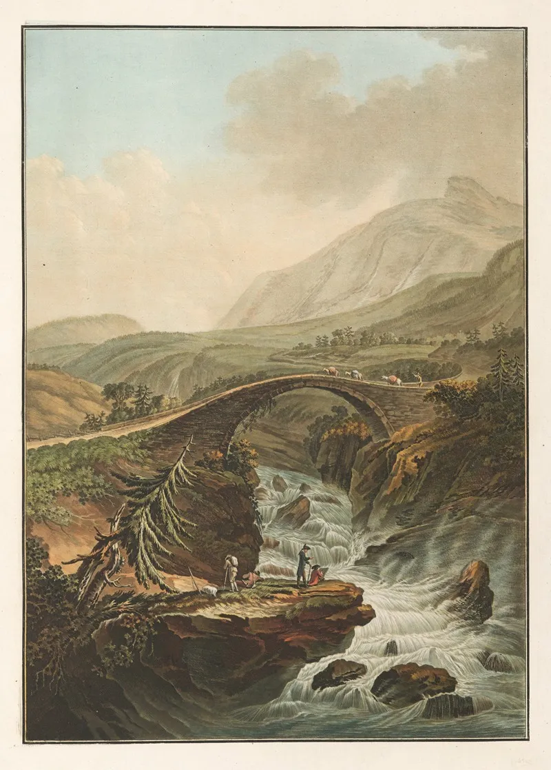 Vue Dun Pont Sur Laar Canton De Berne