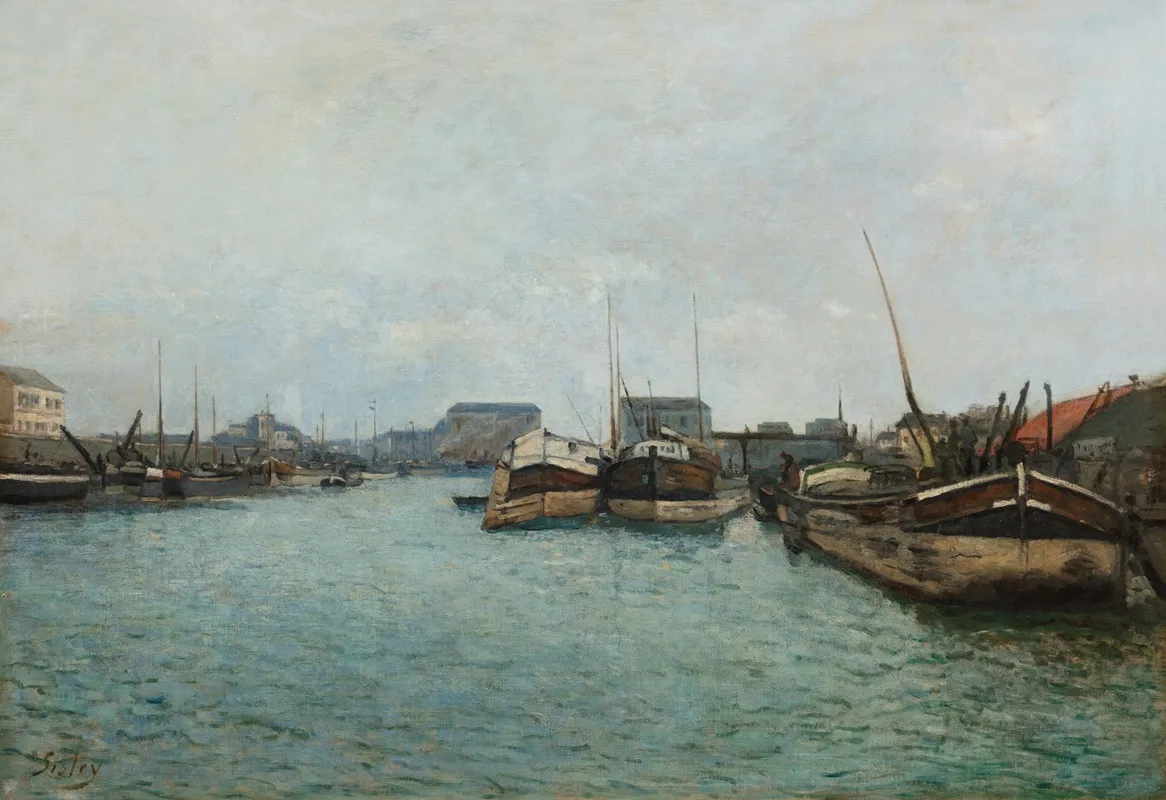 Vue Dun Port Les Peniches Wall Art by Alfred Sisley - High-Resolution Digital Print