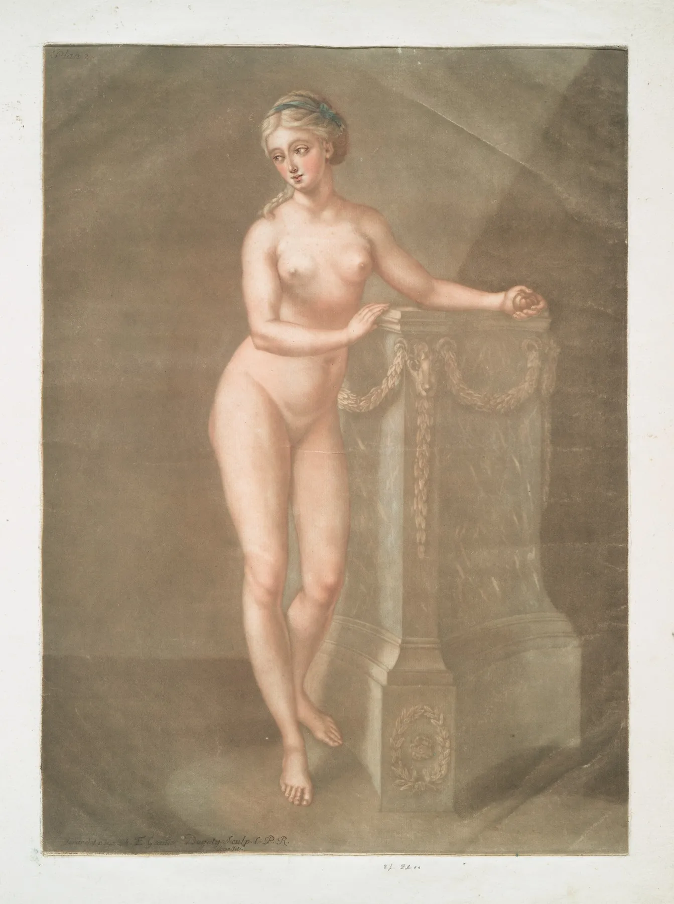 Vue Exterieure De Lhomme Female Wall Art by Arnauld Gautier d'Agoty - High-Resolution Digital Print