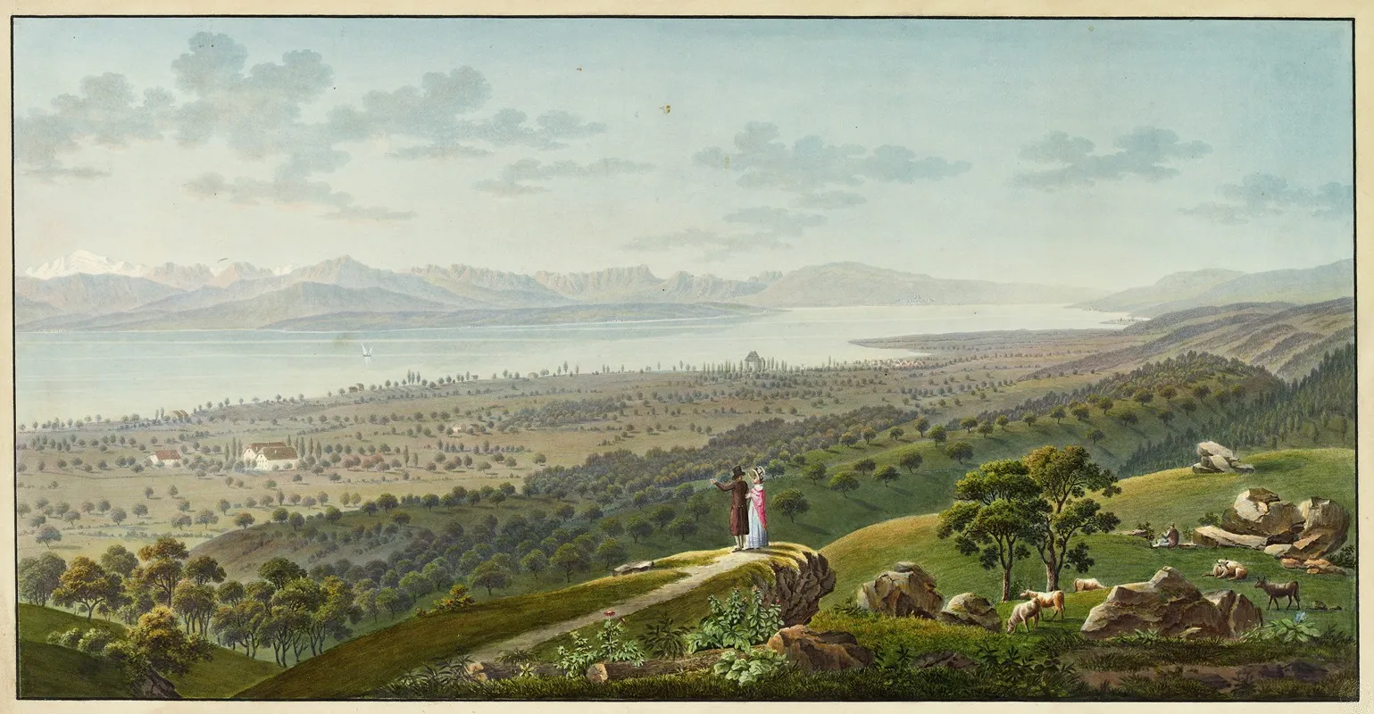 Vue Generale Du Lac De Geneve