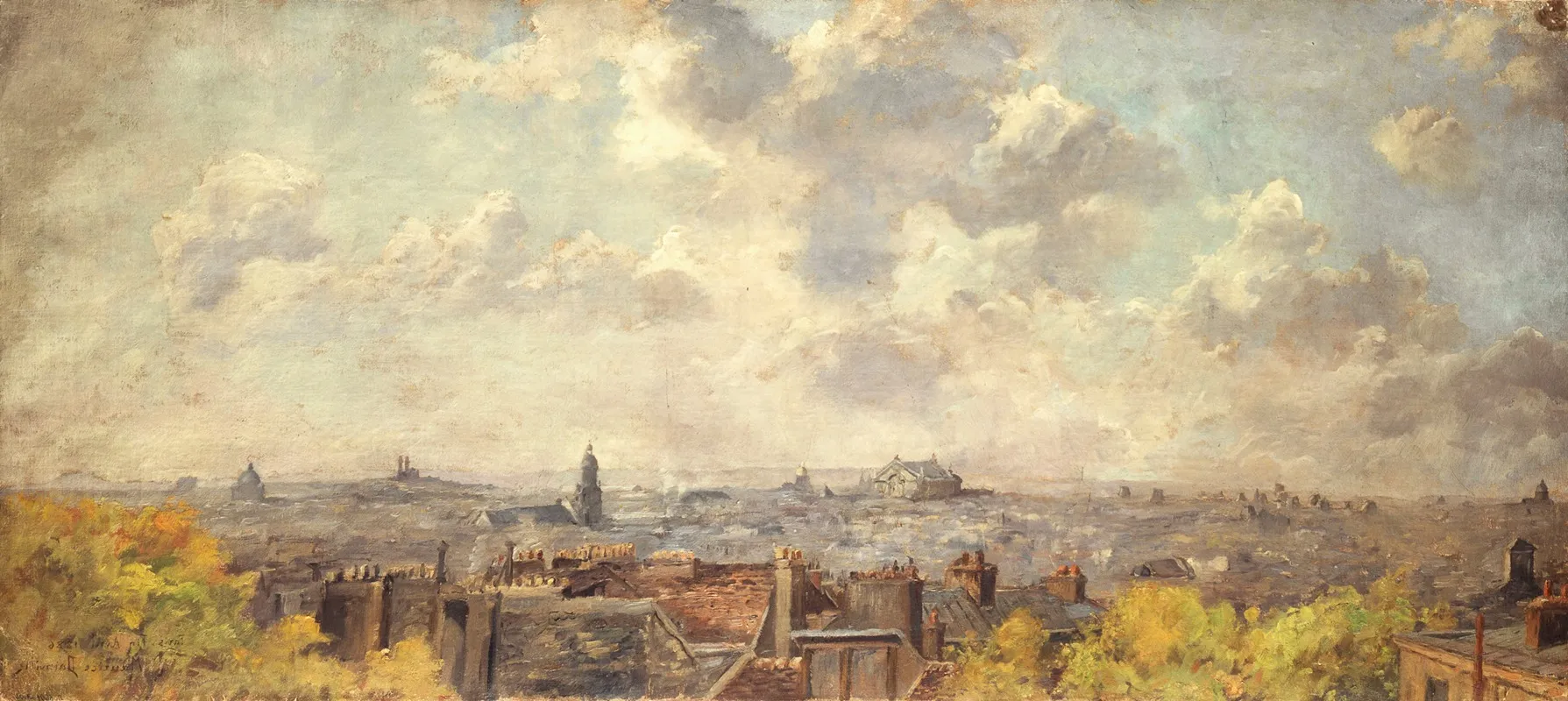 Vue Panoramique De Paris Prise De La Rue Victor Masse