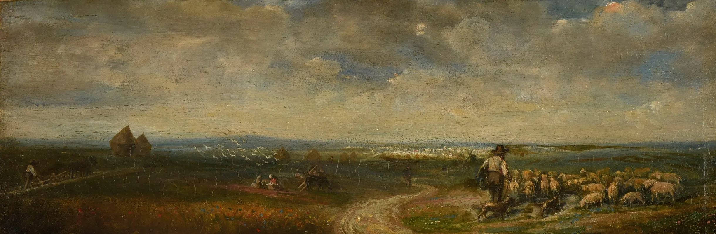 Vue Prise Aux Environs De Bourgogne Wall Art by Jean-Hubert Rève - High-Resolution Digital Print