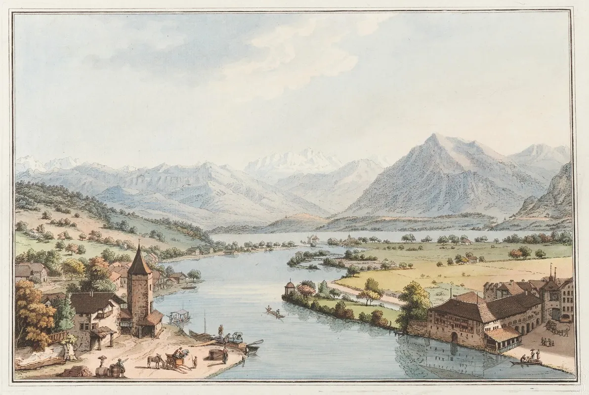 Vue Prise Du Chateau De Thoun