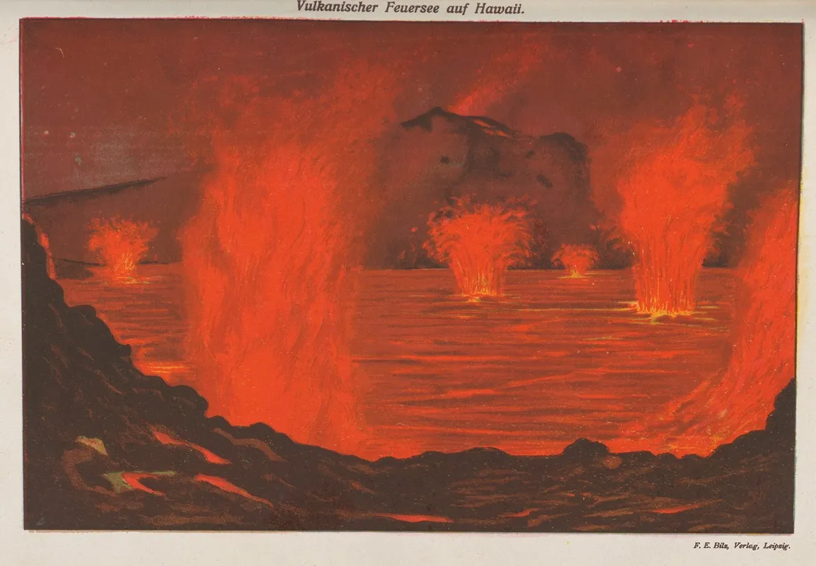 Vulkanischer Feuersee Auf Hawaii Wall Art by Oskar Hoffmann - High-Resolution Digital Print