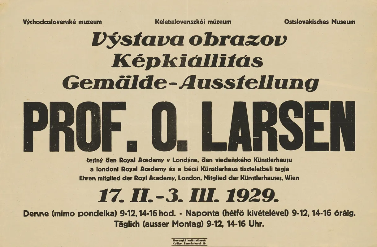 Vystava Obrazov Prof O Larsena