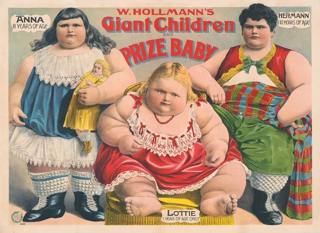 W Hollmanns Giant Children And Prize Baby 2 Wall Art by Adolf Friedländer Lith. - High-Resolution Digital Print