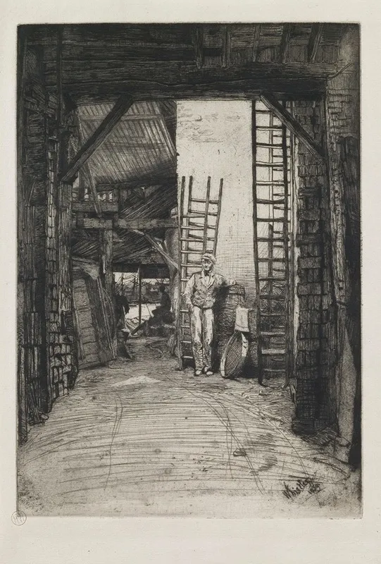 W Jones Limeburner Thames Street Wall Art by James Abbott McNeill Whistler - High-Resolution Digital Print