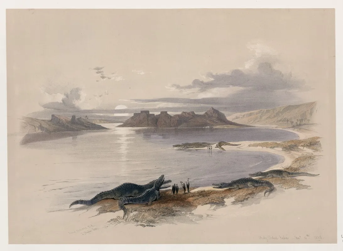 Wady Dabod Wadi Dabod Nubia Nov 16th 1838 Wall Art by David Roberts - High-Resolution Digital Print