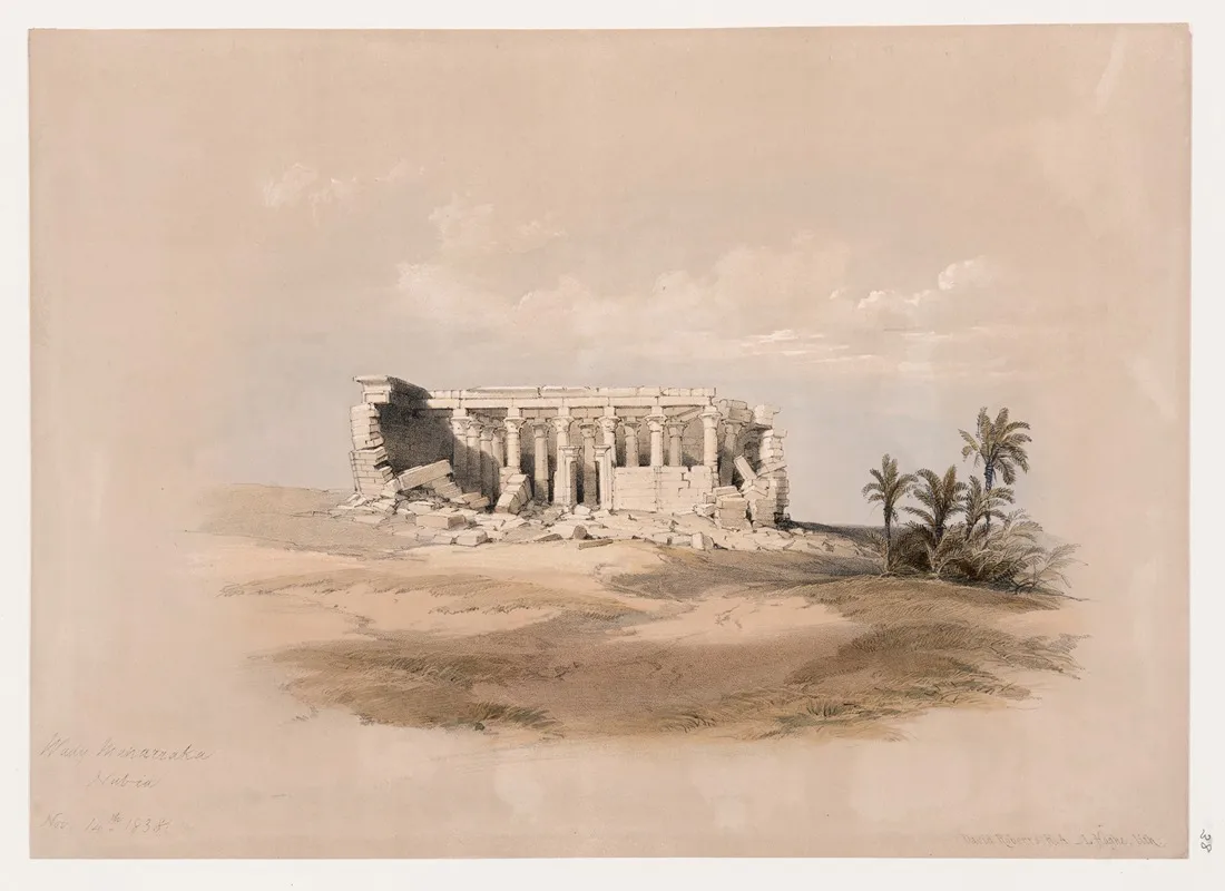 Wady Maharraka Nubia Nov 14th 1838 Wall Art by David Roberts - High-Resolution Digital Print