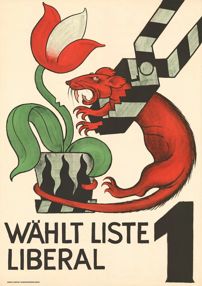 Wahlt Liste 1 Liberal Wall Art by Otto Plattner - High-Resolution Digital Print