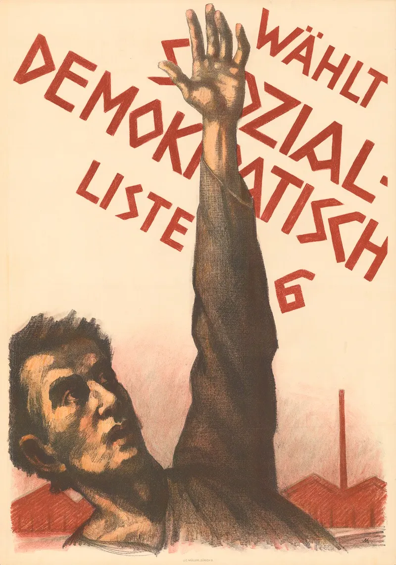 Wahlt Sozialdemokratisch Liste 6 Wall Art by Alfred Marxer - High-Resolution Digital Print