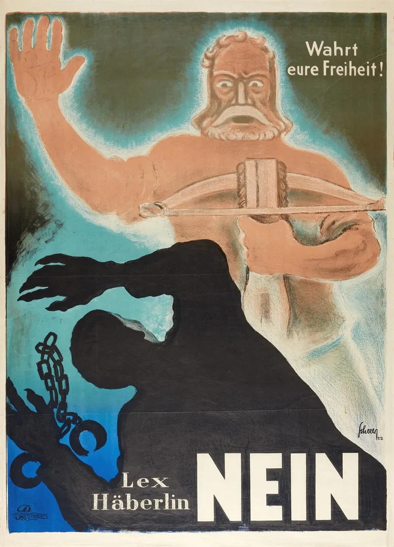 Wahrt Eure Freiheit Lex Haberlin Nein Wall Art by Carl Scherer - High-Resolution Digital Print