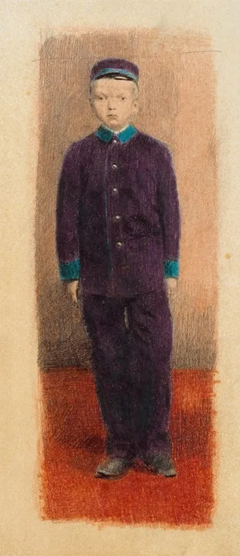 Waisenknabe Selbstbildnis Nach Einer Fotografie In Waisenhausuniform