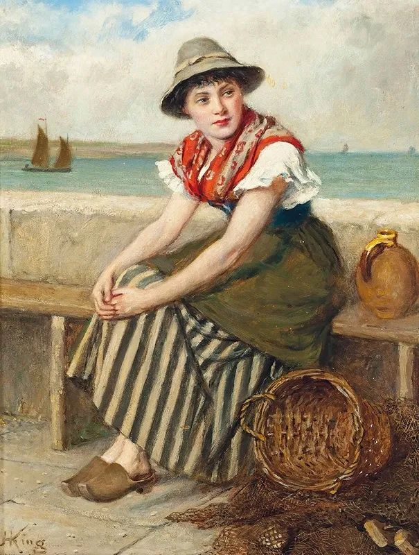 Waiting For The Boats Wall Art by Haynes King - High-Resolution Digital Print