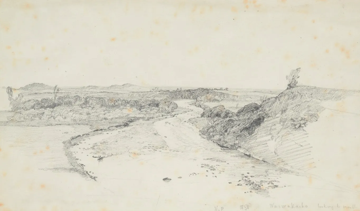 Waiwakaiho River Taranaki Looking To Mouth