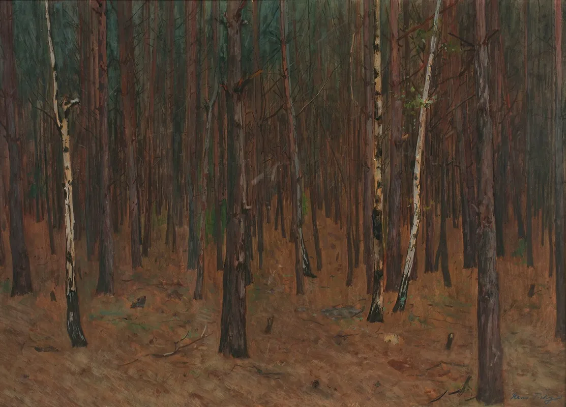 Waldinneres 2 Wall Art by Hans Tichy - High-Resolution Digital Print