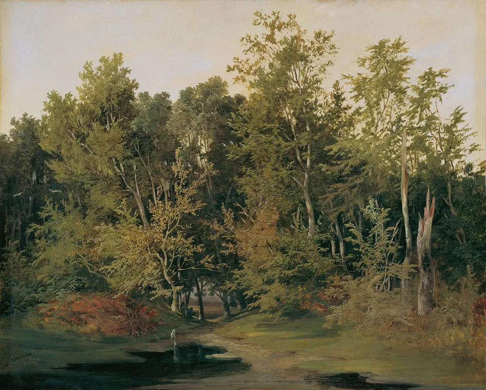 Waldlandschaft In Niederosterreich Wall Art by Anton Altmann the younger - High-Resolution Digital Print