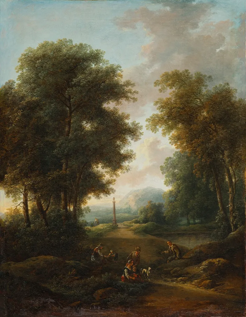 Waldlandschaft Mit Bildstock Wall Art by Christian Hilfgott Brand - High-Resolution Digital Print