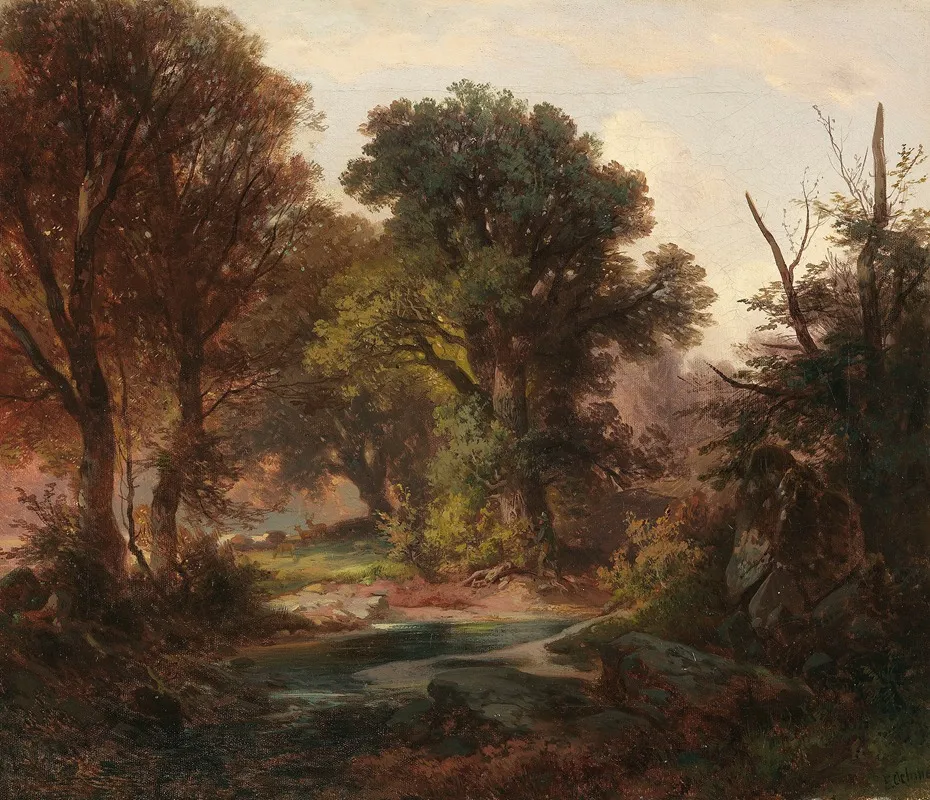 Waldstudie 2 Wall Art by Ernst Erwin Oehme - High-Resolution Digital Print