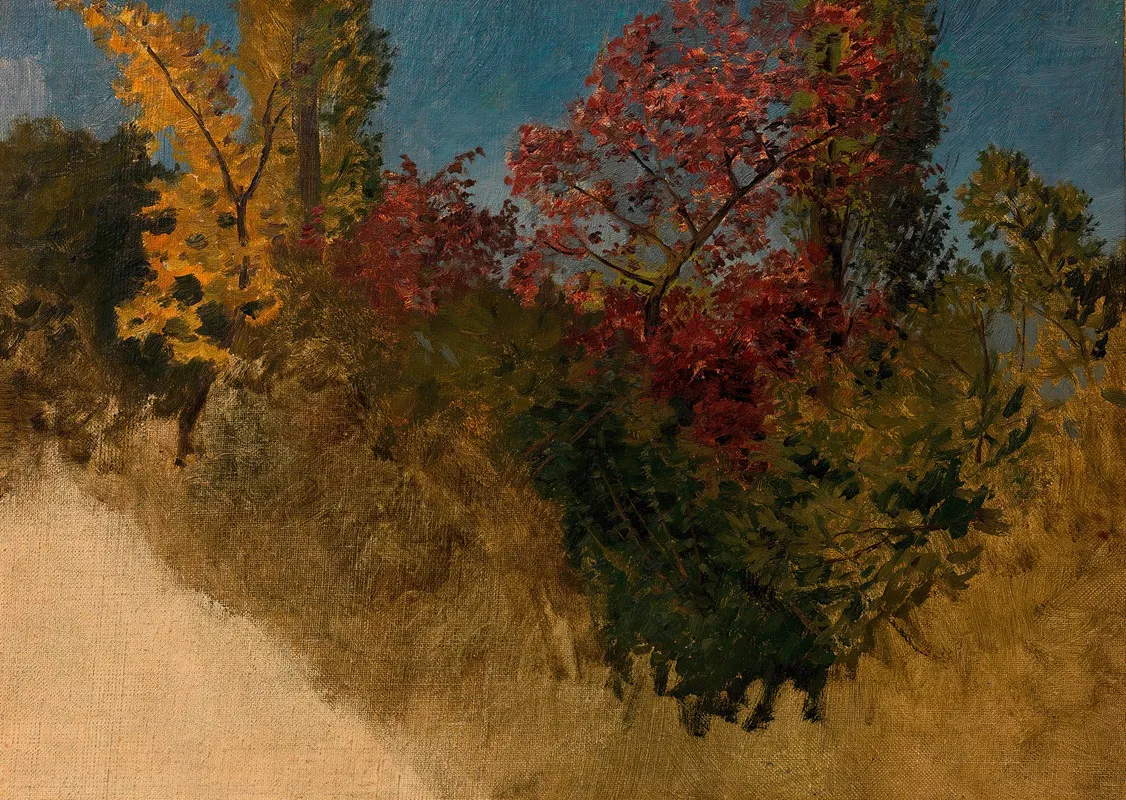 Waldstudie Baume Und Straucher Wall Art by Adolf Ditscheiner - High-Resolution Digital Print
