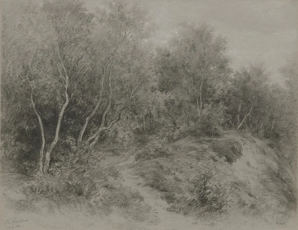 Waldweg Bei Konigstein Falkenstein Wall Art by Adolf Hoeffler - High-Resolution Digital Print