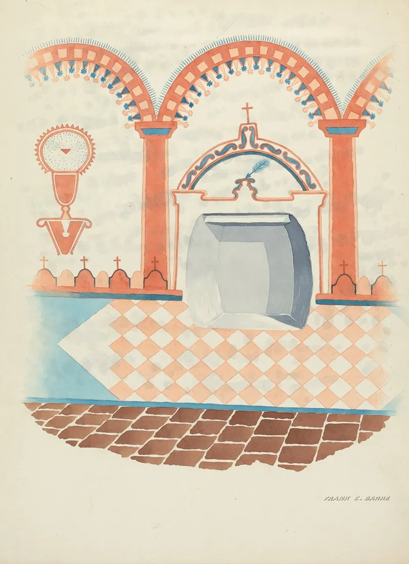 Wall Painting And Baptismal Niche 2