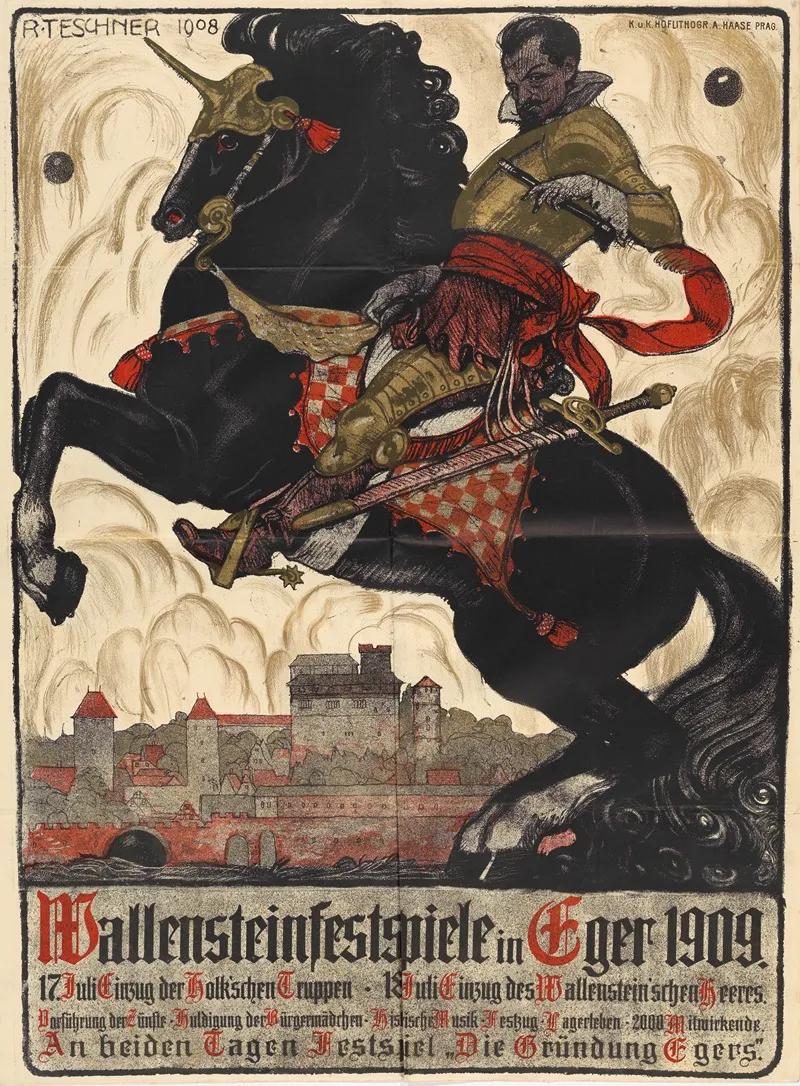Wallensteinfestspiele In Eger 1909 Wall Art by Richard Teschner - High-Resolution Digital Print