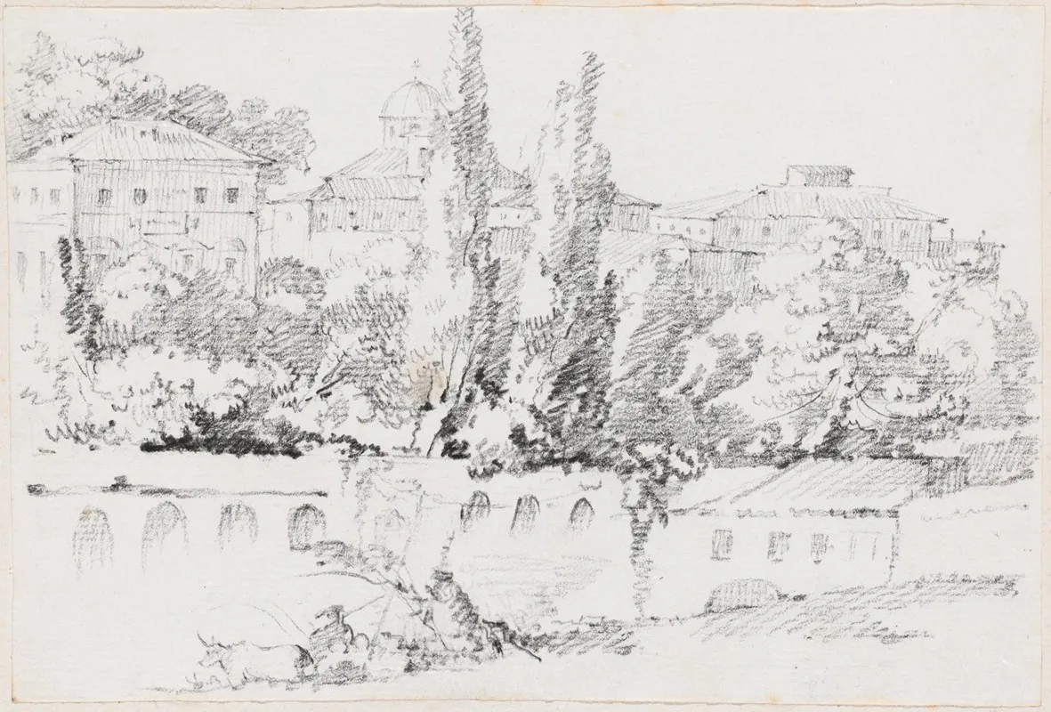 Walls Of Rome With Santa Maria Del Popolo In The Distance